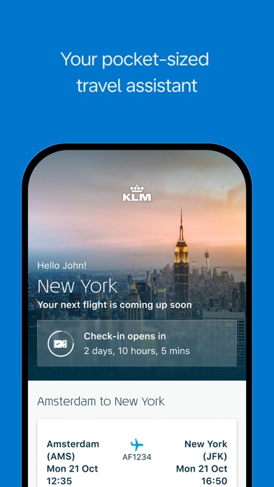 KLM - Book a flight screenshot