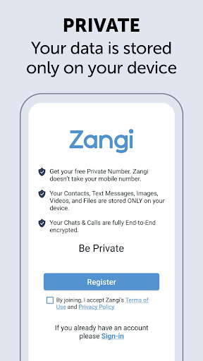 Zangi Private Messenger screenshot