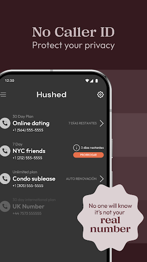 Hushed: US Second Phone Number screenshot