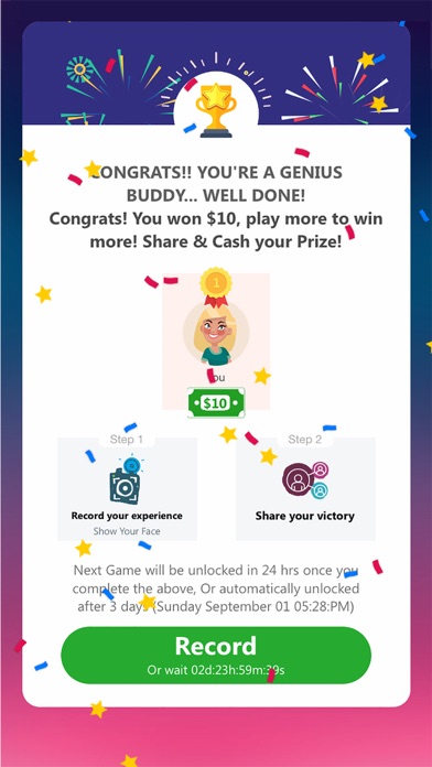Play and Win-Win Cash Prizes! screenshot