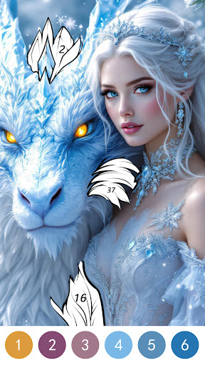 Fantasy Color By Number Game screenshot