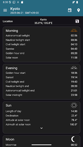 Sun Position: Sunrise/set PRO screenshot