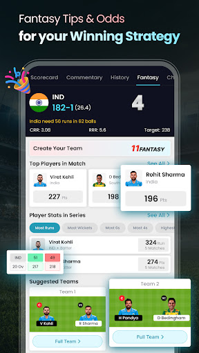 Cricket LineX: Fast Live score screenshot