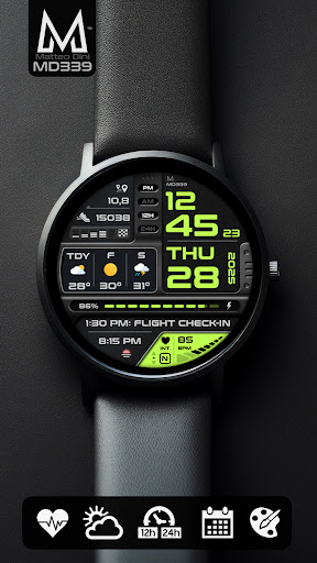 MD339 Digital watch face screenshot