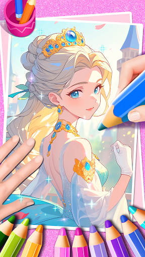 Princess Game Fantasy Coloring screenshot