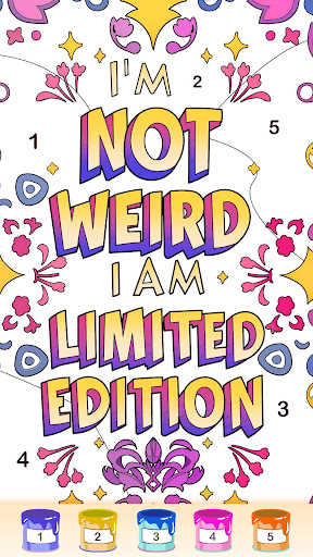 Graffiti Quote Color by number screenshot