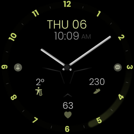 Minimal Black v30 Watch Face screenshot