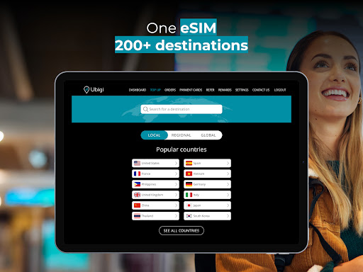 Ubigi: Travel eSIM & data plan screenshot