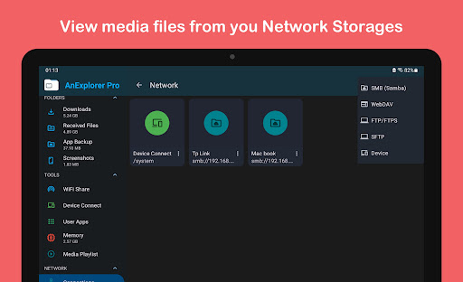 AnExplorer Pro File Transfer screenshot