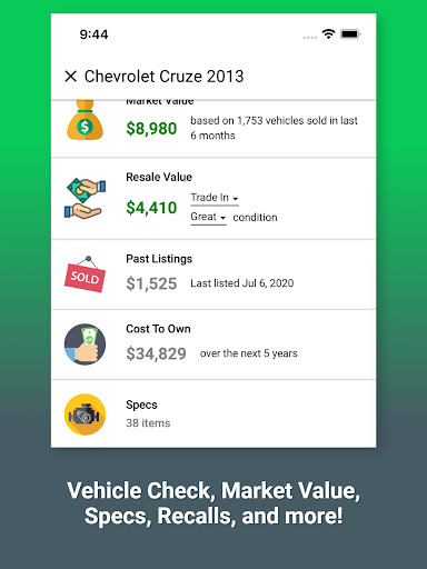 VIN Check Report for Used Cars screenshot
