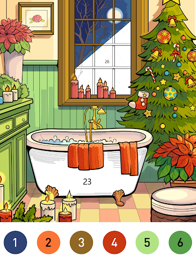 Interior Color by Number Book screenshot