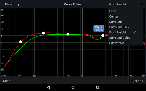 Audyssey MultEQ Editor app screenshot