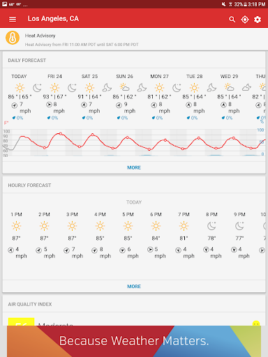 Weather data & microclimate : screenshot