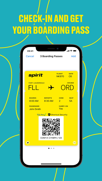 Spirit Airlines screenshot