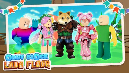 Obby Block World: Lava Fall screenshot