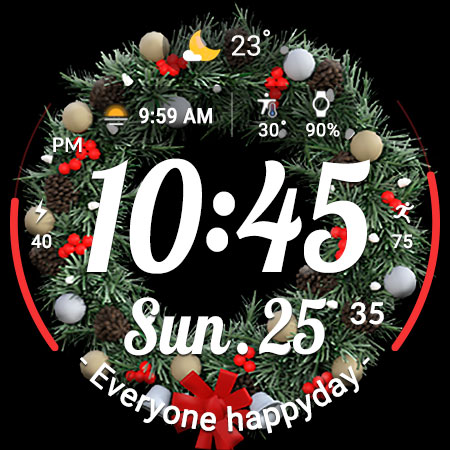 ACRO Happy Christmas Watchface screenshot