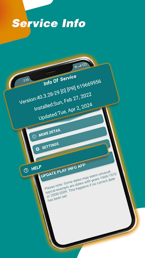Services Update Info screenshot