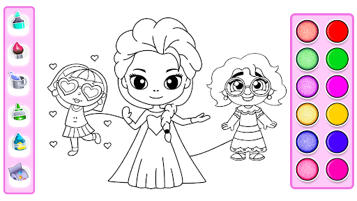 Princess Coloring Book Glitter screenshot