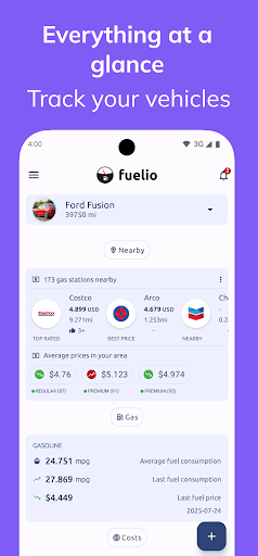 Fuelio: gas log & gas prices screenshot