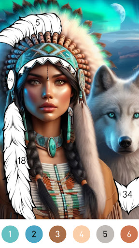 Fantasy Color By Number Game screenshot