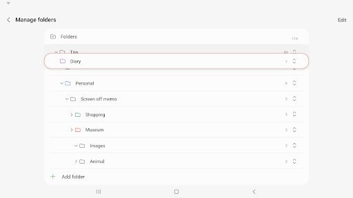 Samsung Notes screenshot