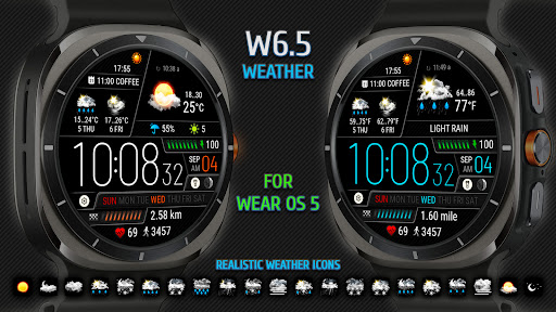 Weather watch face W6.5 screenshot