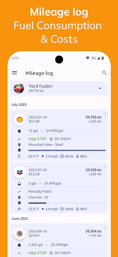 Fuelio: gas log & gas prices screenshot