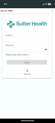 Sutter Health My Health Online screenshot