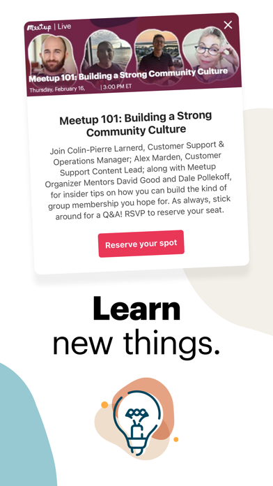 Meetup: Social Events & Groups screenshot