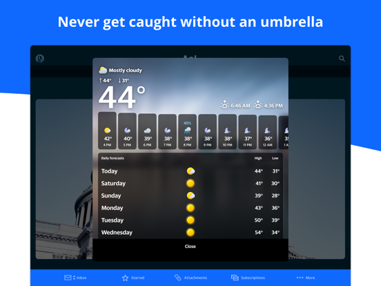 AOL: Email News Weather screenshot