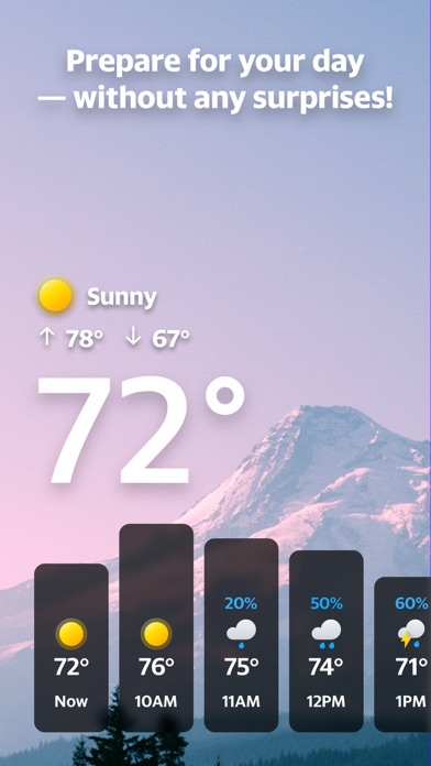 Yahoo Weather screenshot
