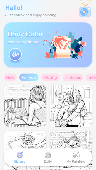 Granny Color By Number Game screenshot