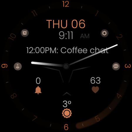Minimal Black v30 Watch Face screenshot