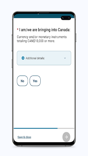 ArriveCAN screenshot