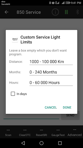 850 OBD-II screenshot