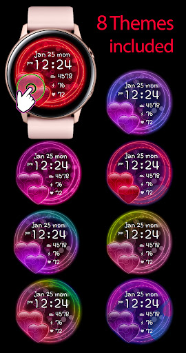 Sweet Hearts Watch Face screenshot