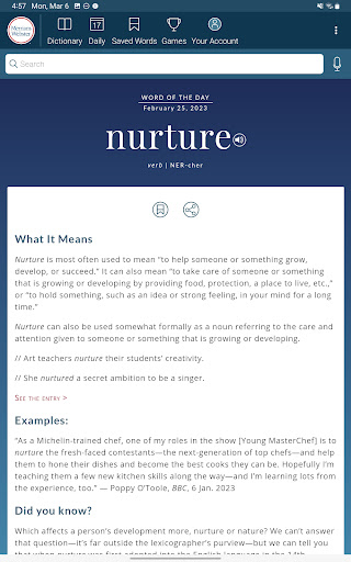 Dictionary - Merriam-Webster screenshot