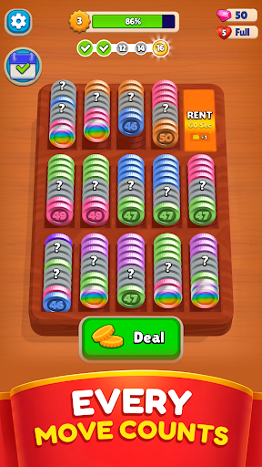 Pocket Sort: Coin Merge Puzzle screenshot