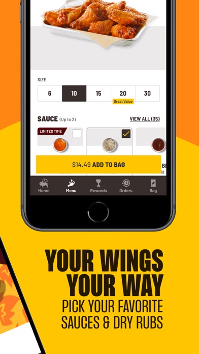 Buffalo Wild Wings Ordering screenshot