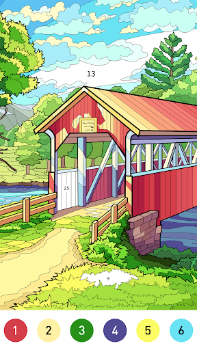 Nostalgia Color by number game screenshot