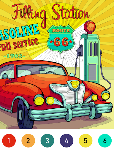 Nostalgia Color by number game screenshot