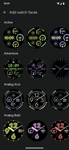 Google Pixel Watch screenshot