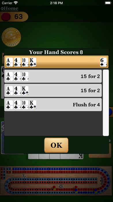 Cribbage Pro Online! screenshot
