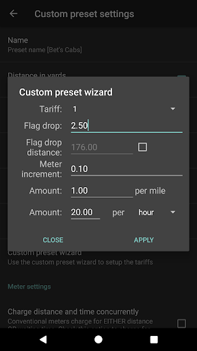 Taximeter screenshot