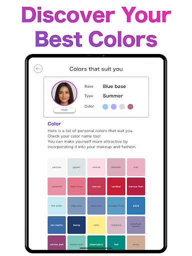 Face Shape & Color Analysis screenshot