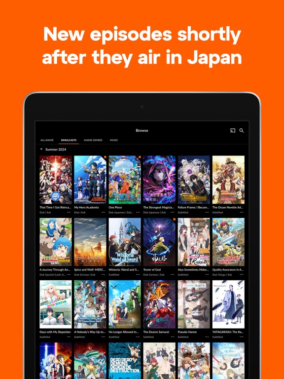 Crunchyroll screenshot