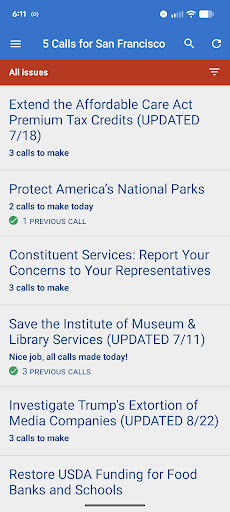 5 Calls: Contact Your Congress screenshot