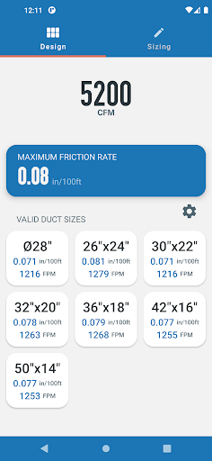 Ductulator Pro screenshot