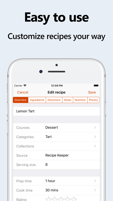 Recipe Keeper screenshot