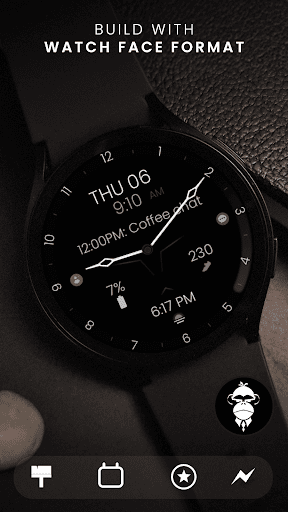 Minimal Black v30 Watch Face screenshot